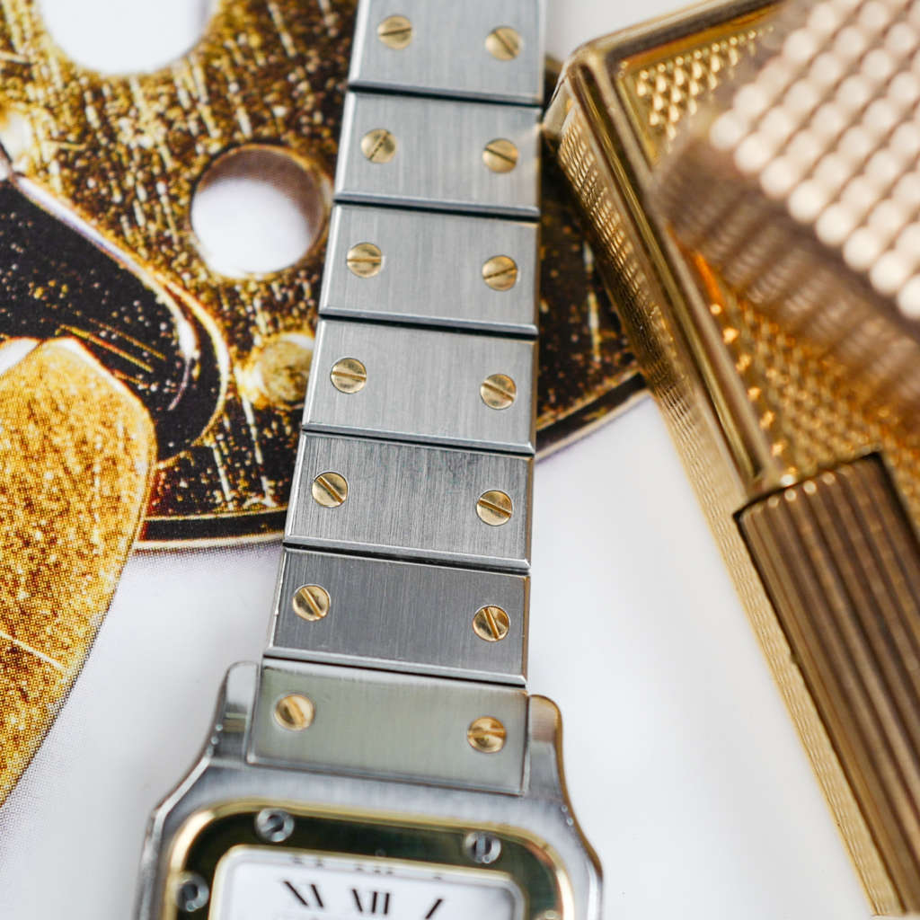 cafe noir les montres horloger marseille cartier santos pour femme or et acier bicolor ref 0902 vintage_1 cafe noir les montres horloger marseille cartier santos pour femme or et acier bicolor ref 0902 vintage petit modèle 1981