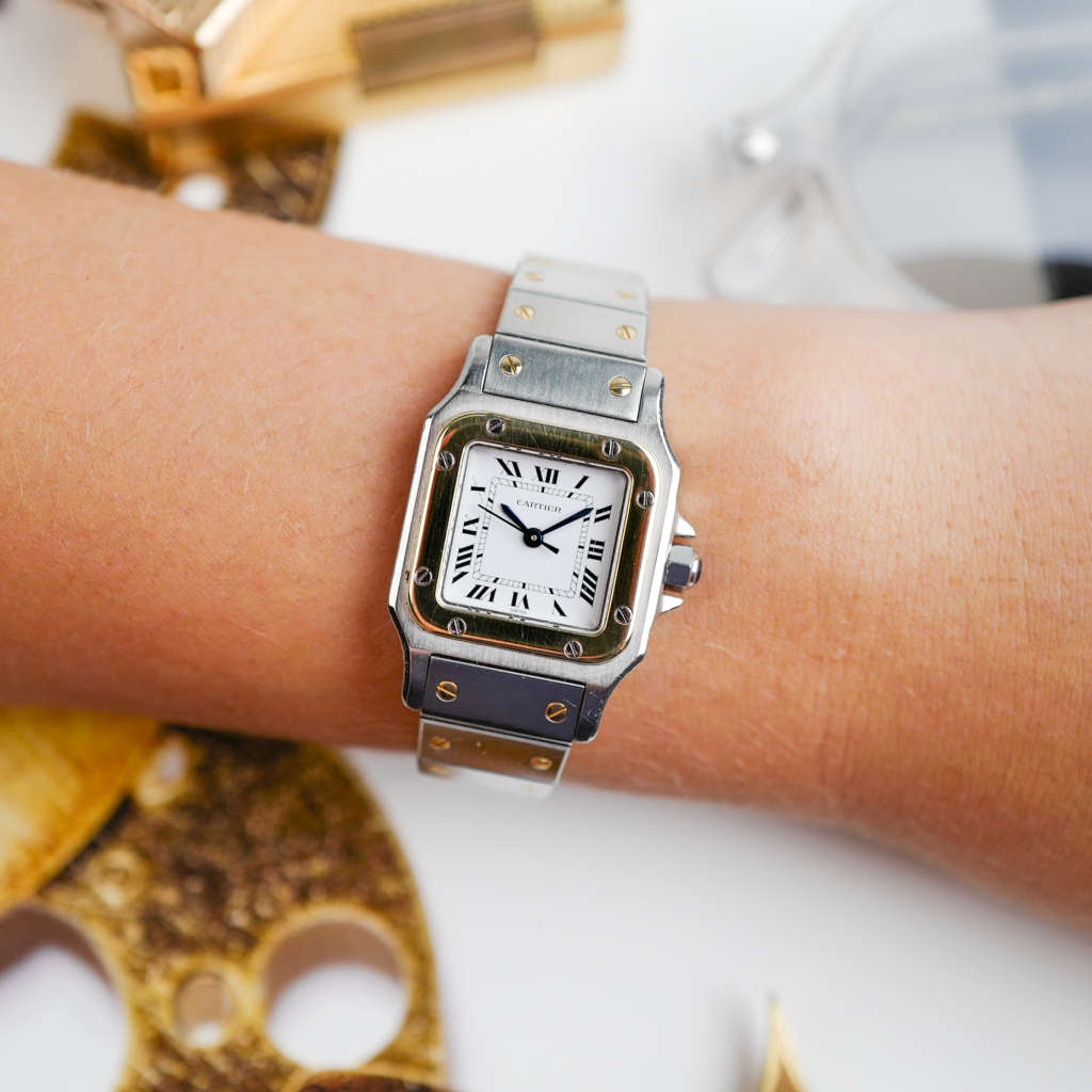 cafe noir les montres horloger marseille cartier santos pour femme or et acier bicolor ref 0902 vintage_10 cafe noir les montres horloger marseille cartier santos pour femme or et acier bicolor ref 0902 vintage petit modèle 1981