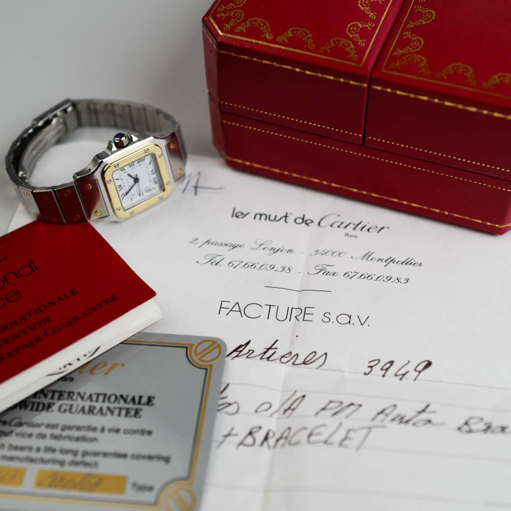 cafe noir les montres horloger marseille cartier santos pour femme or et acier bicolor ref 0902 vintage_12 cafe noir les montres horloger marseille cartier santos pour femme or et acier bicolor ref 0902 vintage petit modèle 1981