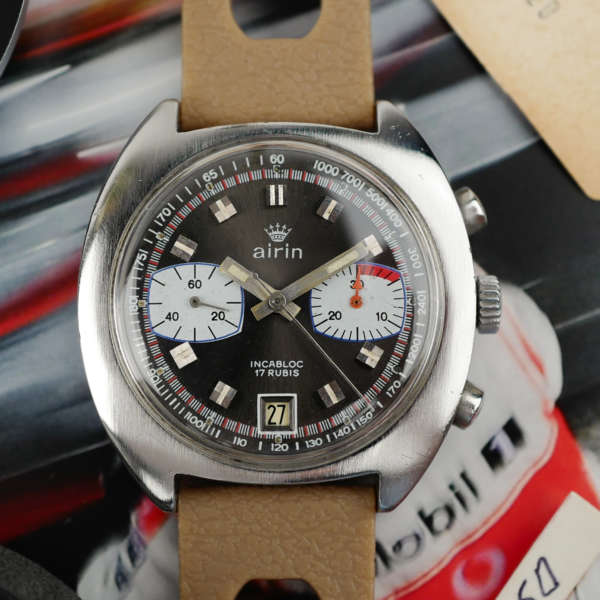 cafe noir les montres horloger marseille vintage airain chronographe valjoux 7734 racing