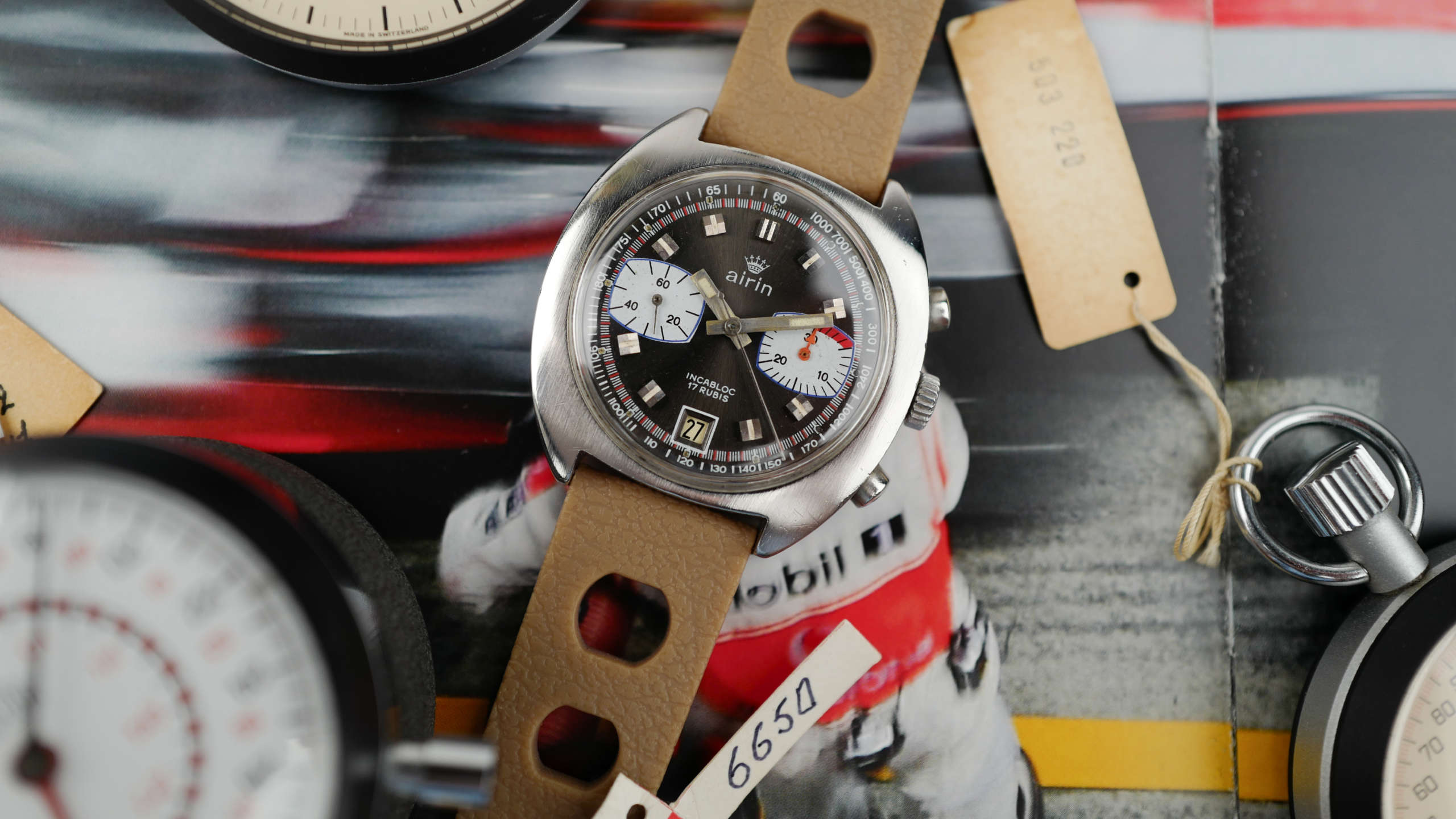 cafe noir les montres horloger marseille vintage airain chronographe valjoux 7734 racing