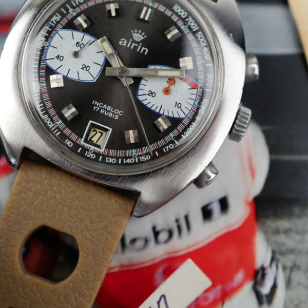 cafe noir les montres horloger marseille vintage airain chronographe valjoux 7734 racing