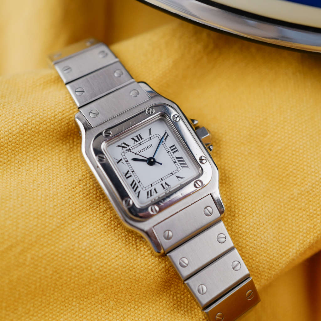 cafe noir les montres horloger marseille vintage cartier santos femme petit modele acier automatique ref 0901 vintage_2 cafe noir les montres horloger marseille vintage cartier santos femme petit modele acier automatique réf. 0901 vintage