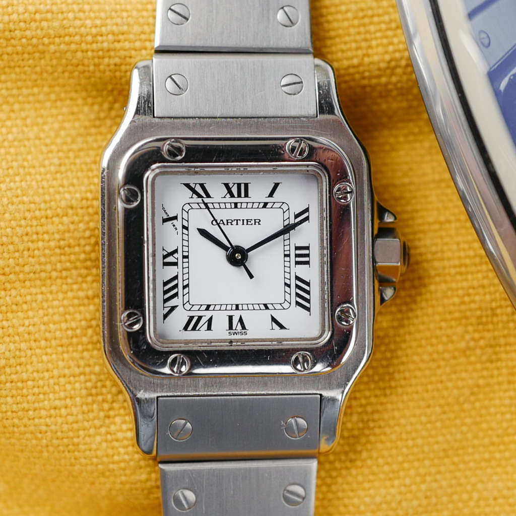 cafe noir les montres horloger marseille vintage cartier santos femme petit modele acier automatique ref 0901 vintage_4 cafe noir les montres horloger marseille vintage cartier santos femme petit modele acier automatique réf. 0901 vintage