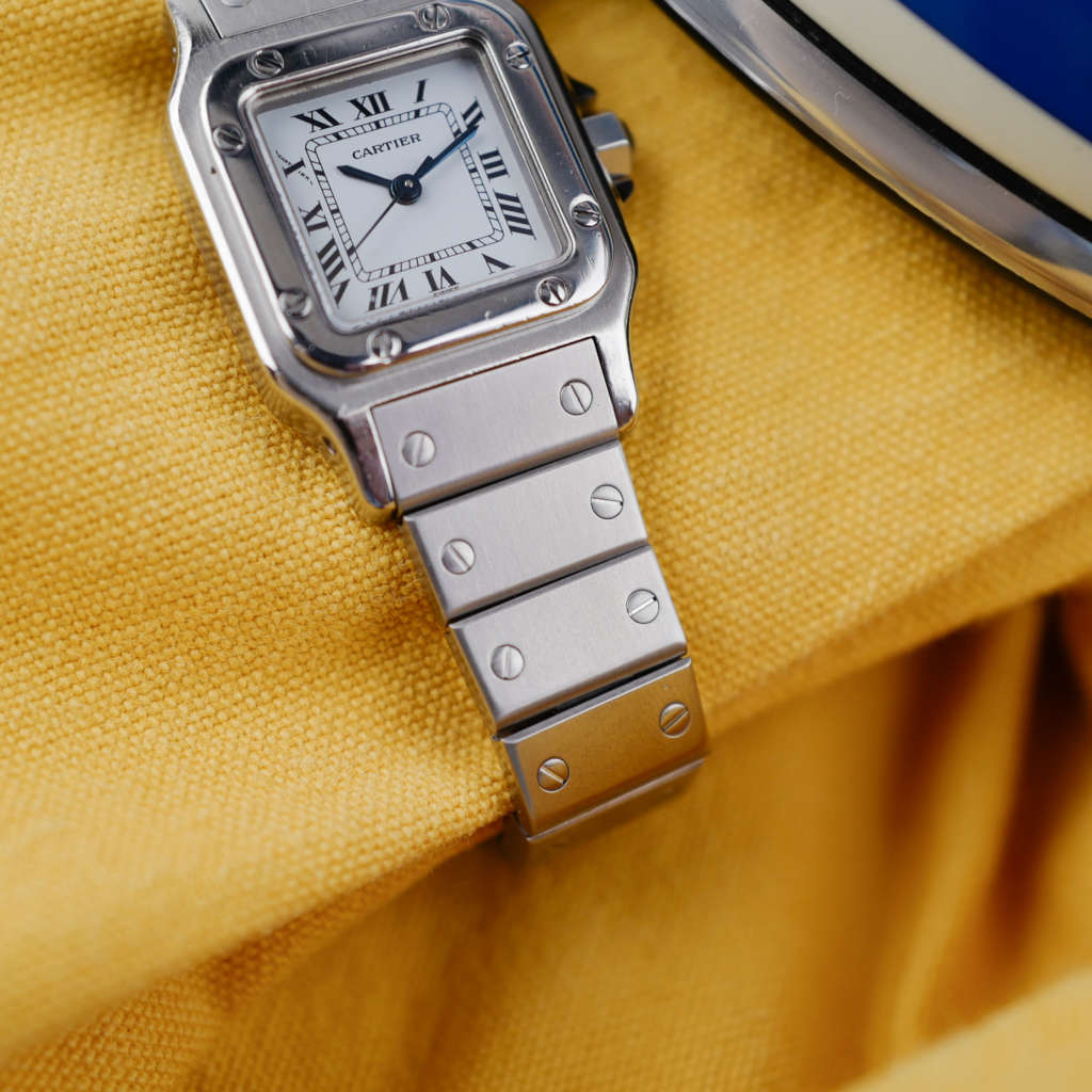 cafe noir les montres horloger marseille vintage cartier santos femme petit modele acier automatique ref 0901 vintage_6 cafe noir les montres horloger marseille vintage cartier santos femme petit modele acier automatique réf. 0901 vintage