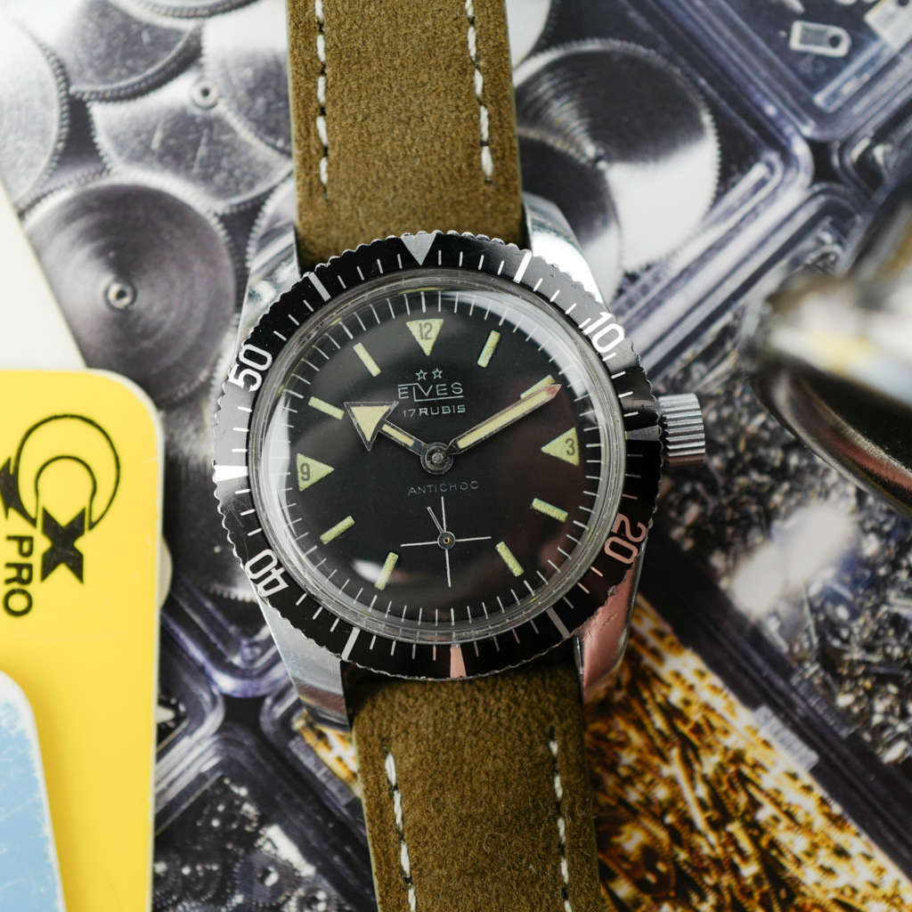 cafe noir les montres vintage elves skin diver mini plongeuse française mécanique manuelle