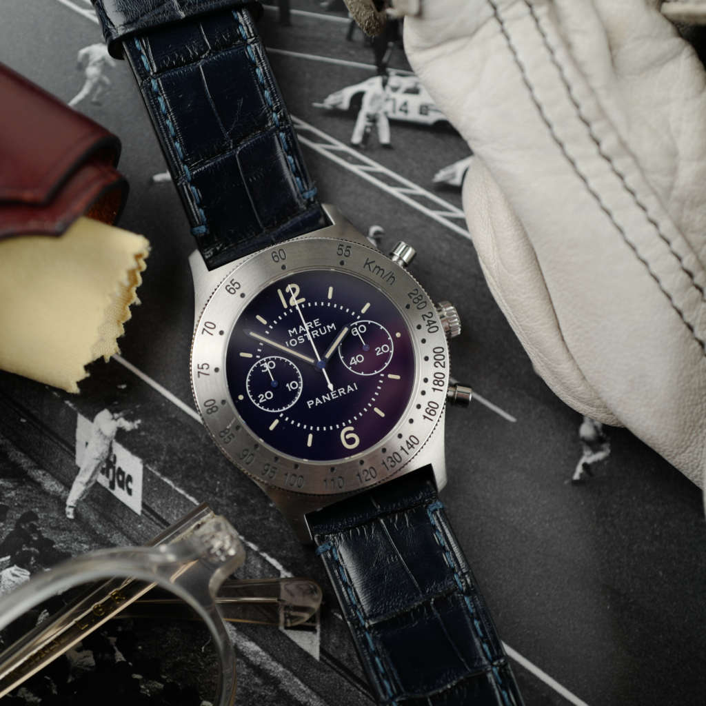 cafe noir les montres vintage marseille horloger panerai mare nostrum chronographe cadran bleu mat edition limitee 1000 PAM00716 de 2017 full set boite papier_1 cafe noir les montres vintage marseille horloger panerai mare nostrum chronographe cadran bleu mat edition limitee 1000 PAM00716 de 2017 full set boite papier