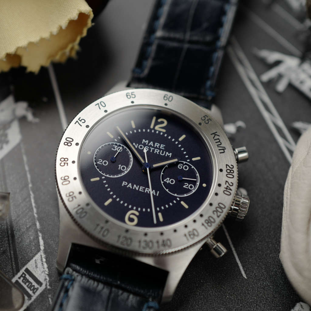 cafe noir les montres vintage marseille horloger panerai mare nostrum chronographe cadran bleu mat edition limitee 1000 PAM00716 de 2017 full set boite papier_5 cafe noir les montres vintage marseille horloger panerai mare nostrum chronographe cadran bleu mat edition limitee 1000 PAM00716 de 2017 full set boite papier