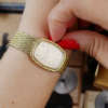 cafe noir montres horloger marseille BAUME & MERCIER Bracelet en or 18k pour femme Vintage 1980_2