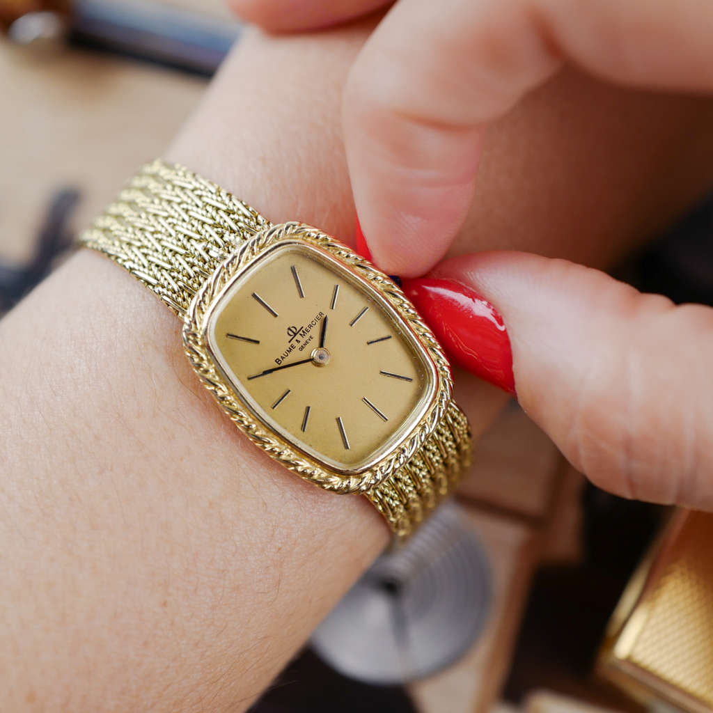cafe noir montres horloger marseille BAUME & MERCIER Bracelet en or 18k pour femme Vintage 1980_14 cafe noir montres horloger marseille BAUME & MERCIER Bracelet en or 18k pour femme Vintage 1980_2