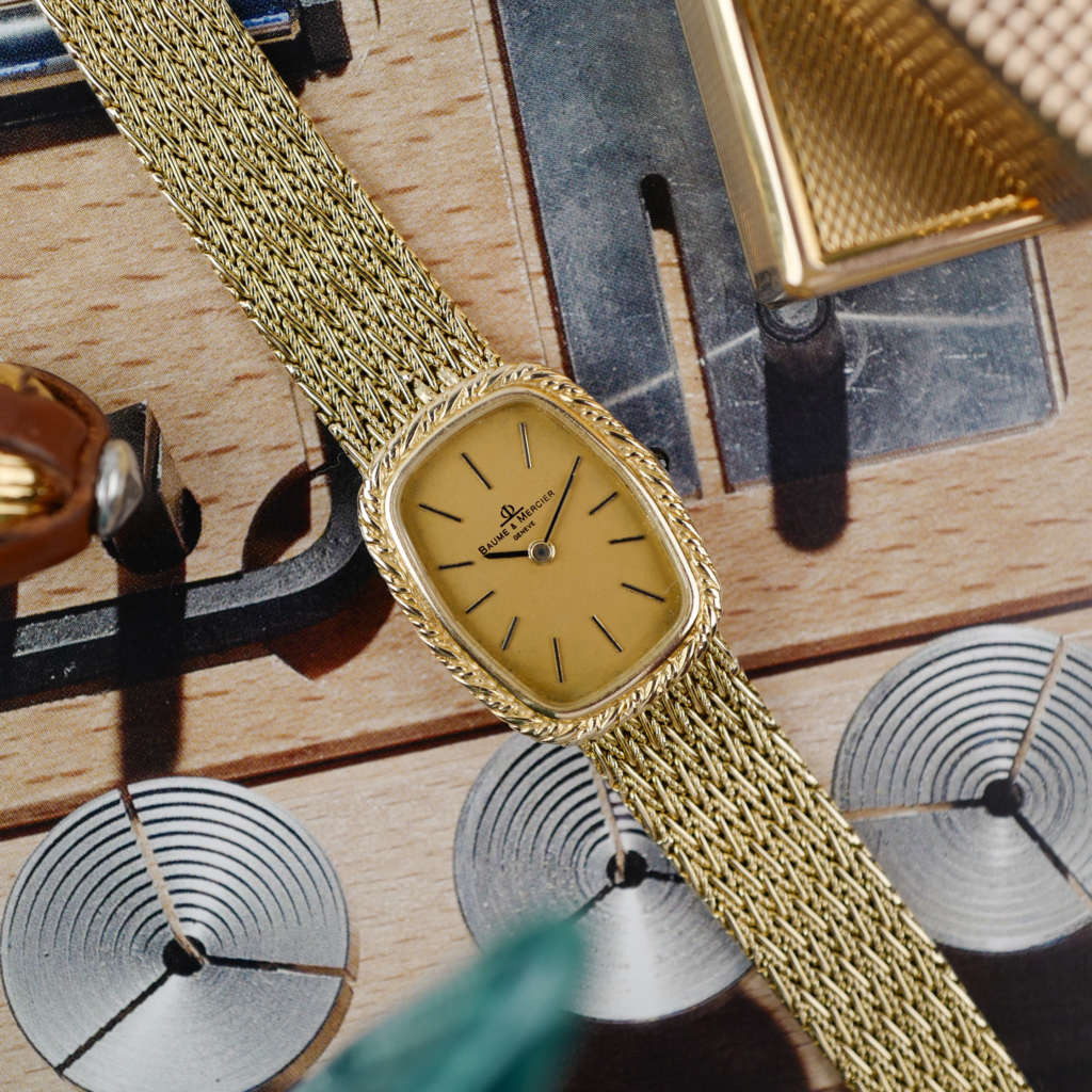 cafe noir montres horloger marseille BAUME & MERCIER Bracelet en or 18k pour femme Vintage 1980_4 cafe noir montres horloger marseille BAUME & MERCIER Bracelet en or 18k pour femme Vintage 1980_2