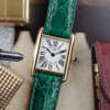 cafe noir les montres vintage horloger marseille cartier tank must vintage petit modele vermeil plaque or cadran rare_2