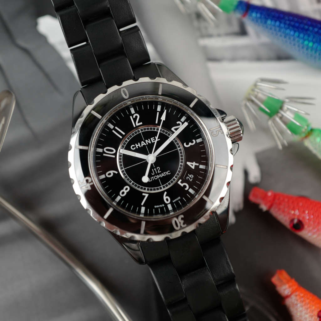 cafe noir les montres vintage horloger marseille chanel ceramique J12 noir automatique femme occasion_1 cafe noir les montres vintage horloger marseille chanel ceramique J12 noir automatique femme occasion