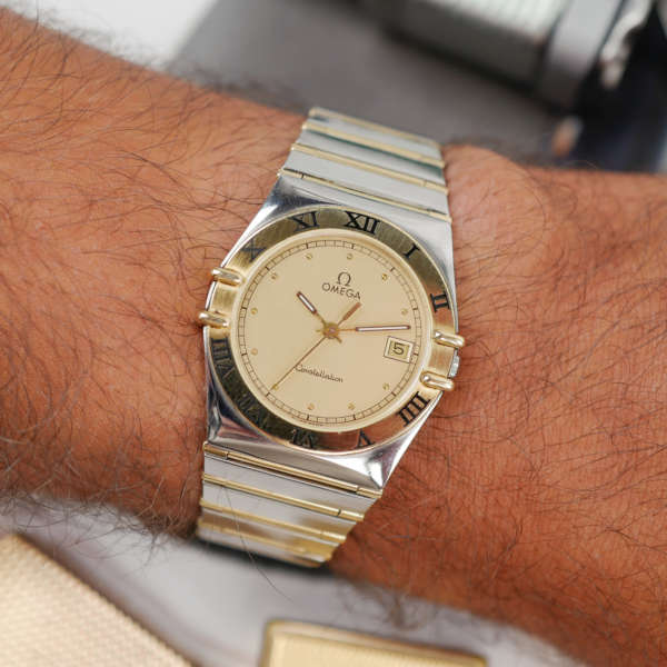cafe noir les montres vintage horloger marseille omega vintage constellation quartz or acier pour homme grande taille Constellation 396.1070 396.1080