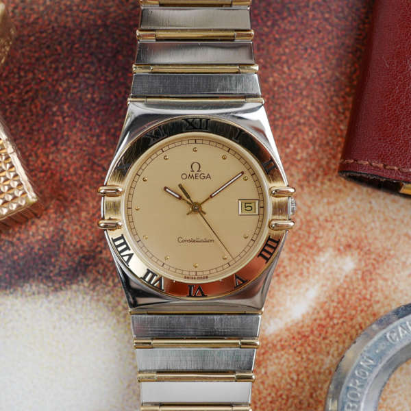 cafe noir les montres vintage horloger marseille omega vintage constellation quartz or acier pour homme grande taille Constellation 396.1070 396.1080