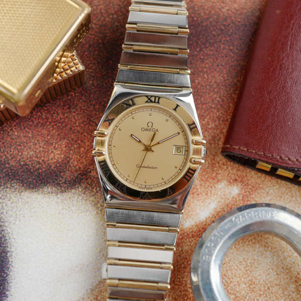 cafe noir les montres vintage horloger marseille omega vintage constellation quartz or acier pour homme grande taille Constellation 396.1070 396.1080