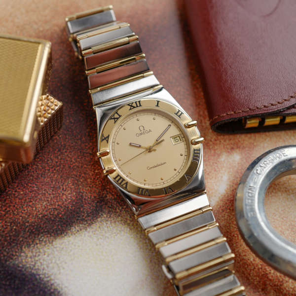 cafe noir les montres vintage horloger marseille omega vintage constellation quartz or acier pour homme grande taille Constellation 396.1070 396.1080