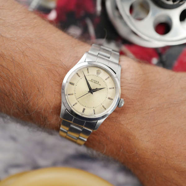 cafe noir les montres vintage horloger marseille rolex Oyster Perpetual 6532 cadran vintage montre acier vintage de 1956