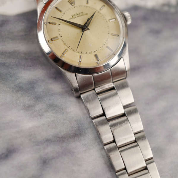 cafe noir les montres vintage horloger marseille rolex Oyster Perpetual 6532 cadran vintage montre acier vintage de 1956