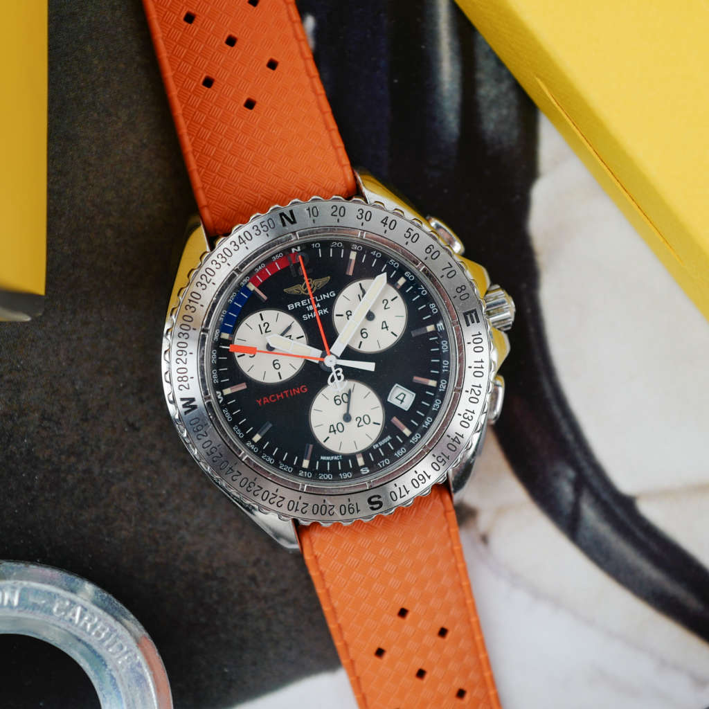 cafe noir les montres vintage horloger marseille vauban breitling shark vintage A53605 quartz 1990 vintage_3