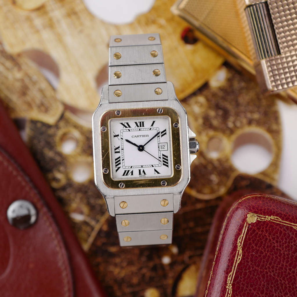 cafe noir les montres vintage horloger marseille cartier santos or et acier grand modele taille homme vintage or et acier_2 cafe noir les montres vintage horloger marseille cartier santos or et acier grand modele taille homme vintage or et acier_1