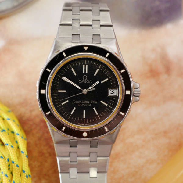 cafe noir les montres vintage horloger marseille omega seamaster 120 396.0900 Jacques Mayol acier 1337 année 1981