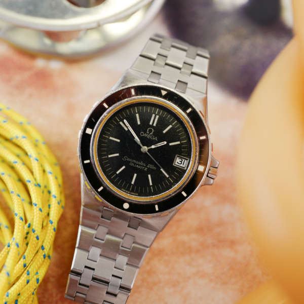 cafe noir les montres vintage horloger marseille omega seamaster 120 396.0900 Jacques Mayol acier 1337 année 1981