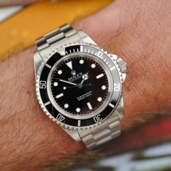 cafe noir les montres vintage horloger marseille rolex submariner sans no date vintage 1993 mouvement 3000 automatique indexe tritium oyster acier