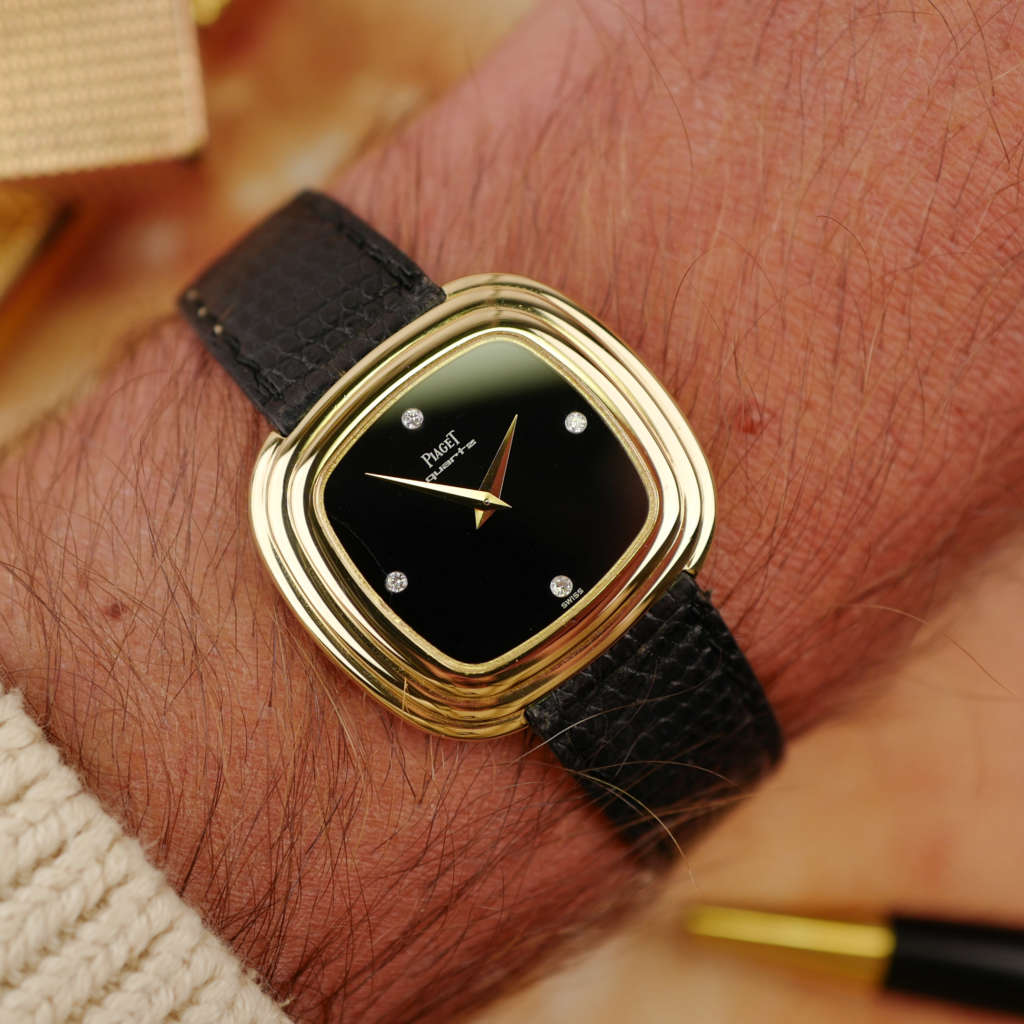 cafe noir les montres vintage horlogerie horloger passion vintage piaget emperador 75101 mouvement 7P3 cadran onyx noir diamant sav papiers piaget