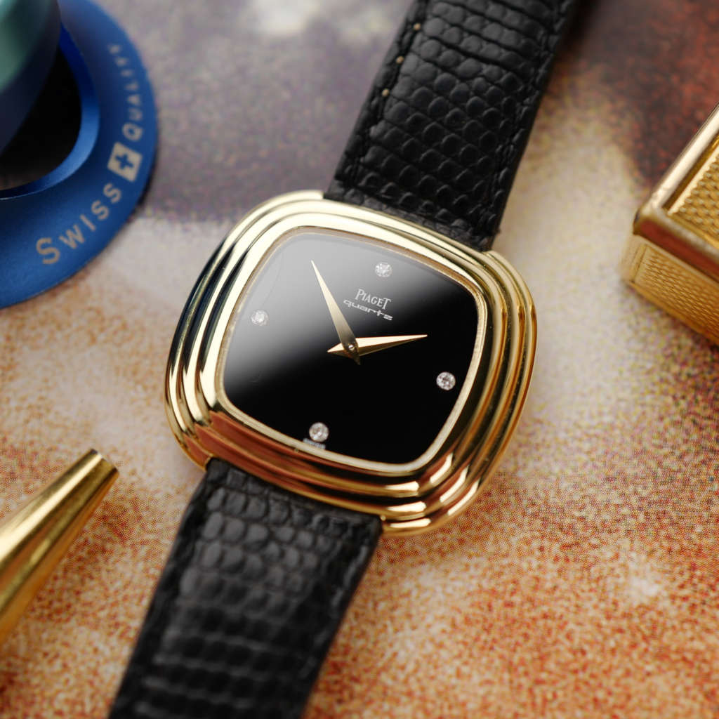 cafe noir les montres vintage horlogerie horloger passion vintage piaget emperador 75101 mouvement 7P3 cadran onyx noir diamant sav papiers piaget