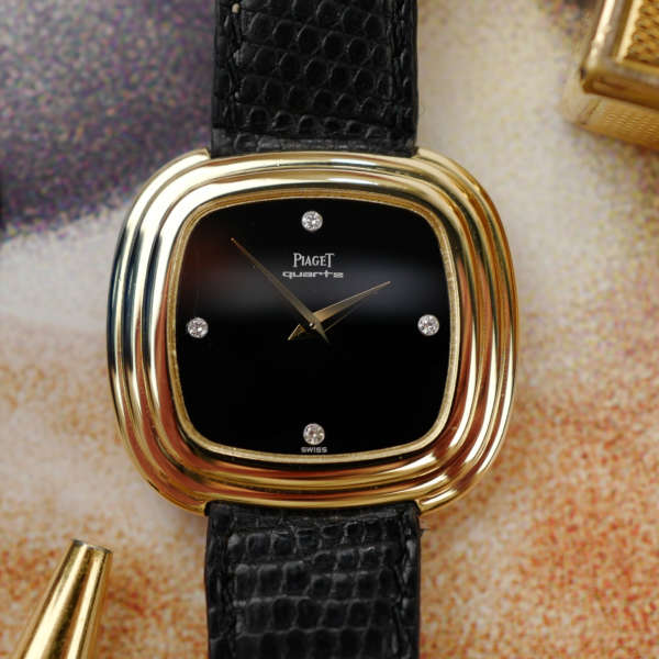 cafe noir les montres vintage horlogerie horloger passion vintage piaget emperador 75101 mouvement 7P3 cadran onyx noir diamant sav papiers piaget