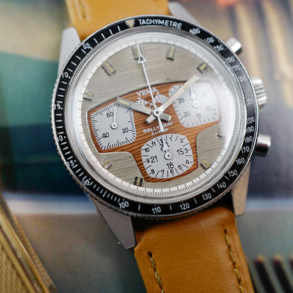 cafe noir les montres horloger marseille YEMA Rallygraf Super 606737 Formica vintage mouvement venus