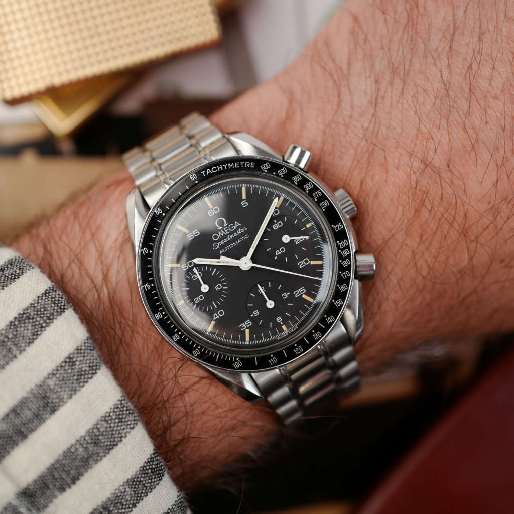 cafe noir les montres horloger marseille omega speedmaster reduced vintage patine tritium rare vintage