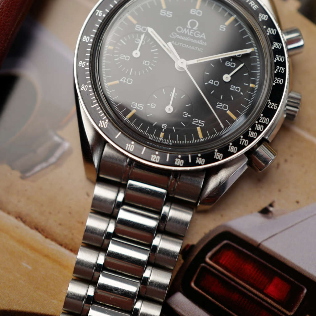 cafe noir les montres horloger marseille omega speedmaster reduced vintage patine tritium rare vintage