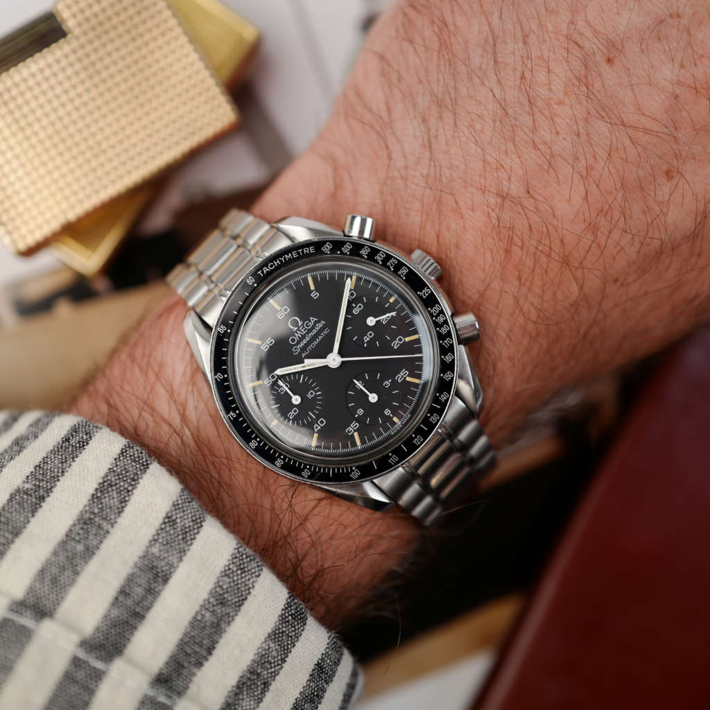 cafe noir les montres horloger marseille omega speedmaster reduced vintage patine tritium rare vintage