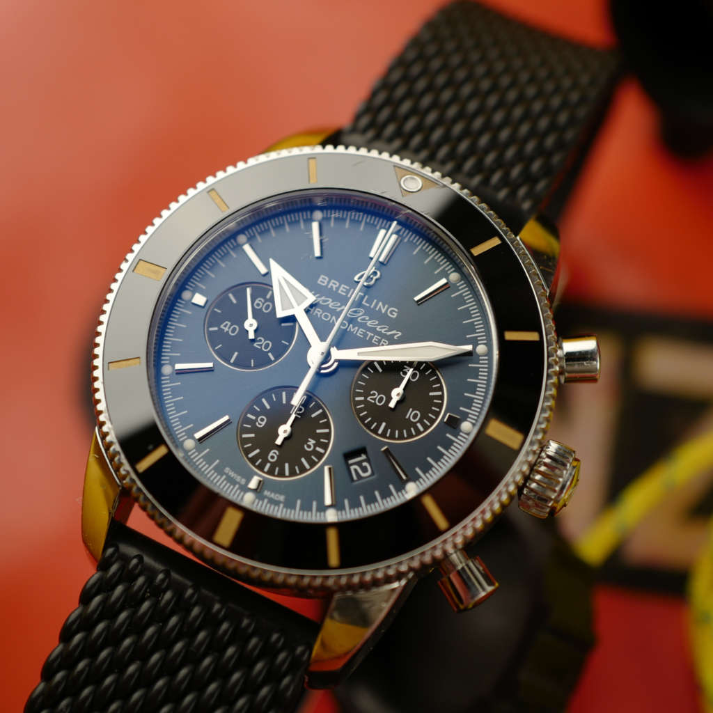 cafe noir les montres vintage Breitling Superocean Heritage B01 Chronograph 44 AB0162 cadran bleu automatique_4 cafe noir les montres vintage Breitling Superocean Heritage B01 Chronograph 44 AB0162 cadran bleu automatique