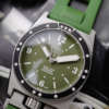 cafe noir les montres vintage ZRC Grands Fonds 300m Military verte kaki kakhi boite papier 2021