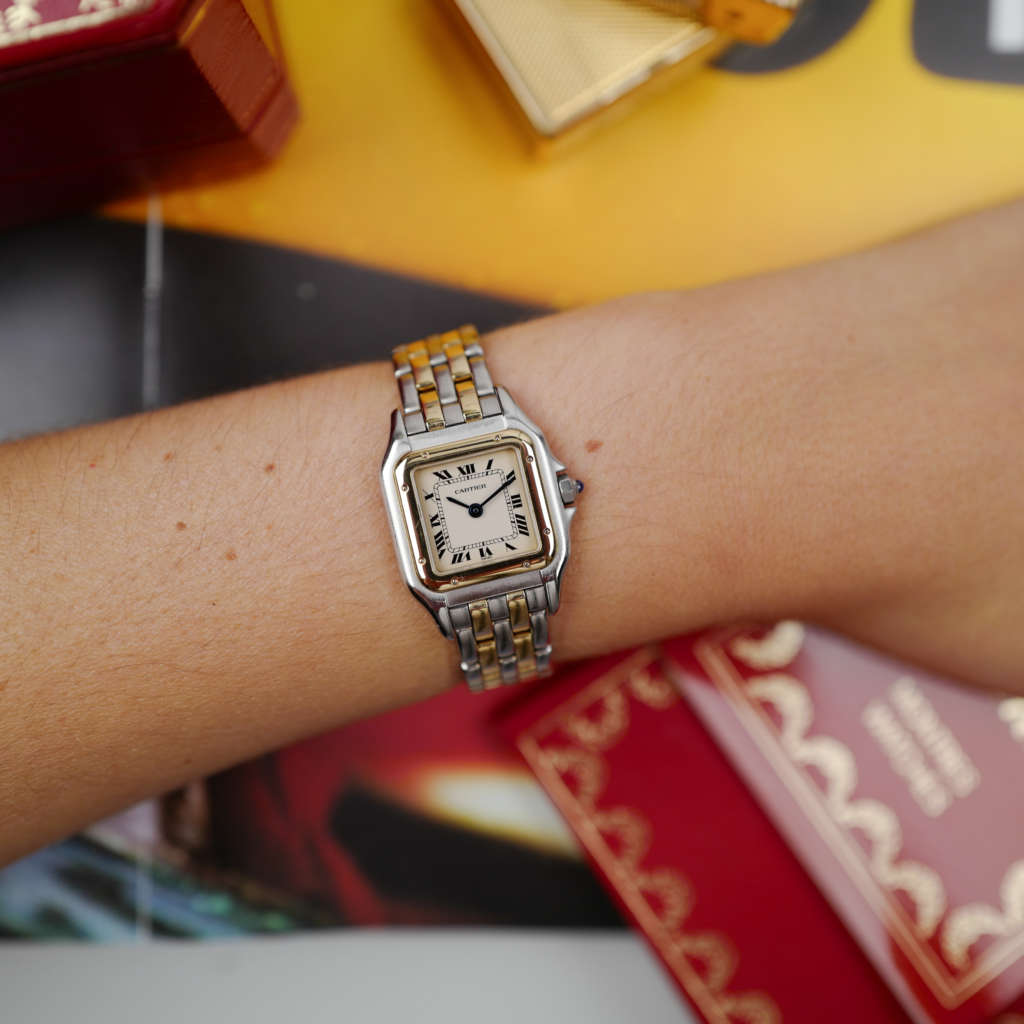 cafe noir les montres vintage cartier panthere petit modele vintage Panthere femme or et acier pour femme boite papiers 1989 full set ancienne_10 cafe noir les montres vintage cartier panthere petit modele vintage Panthere femme or et acier pour femme boite papiers 1989 full set ancienne