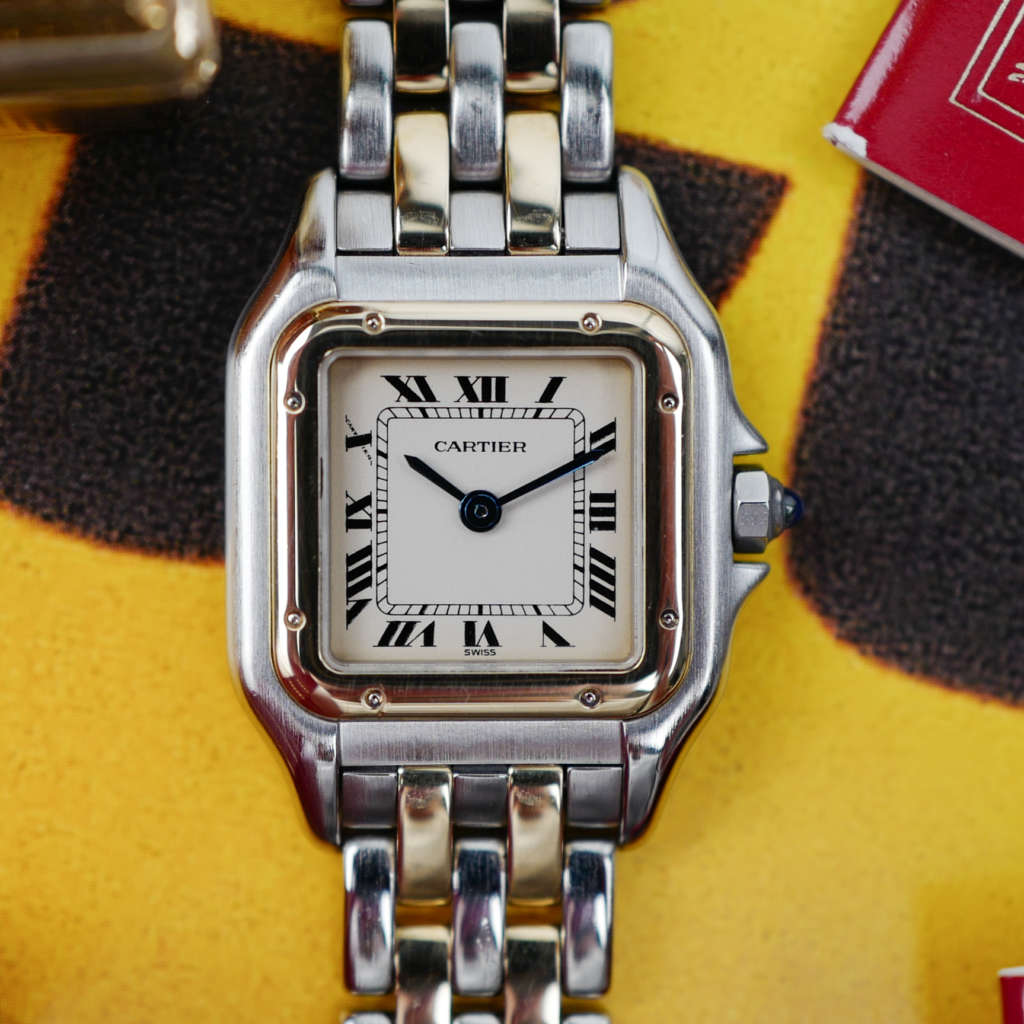 cafe noir les montres vintage cartier panthere petit modele vintage Panthere femme or et acier pour femme boite papiers 1989 full set ancienne_3 cafe noir les montres vintage cartier panthere petit modele vintage Panthere femme or et acier pour femme boite papiers 1989 full set ancienne