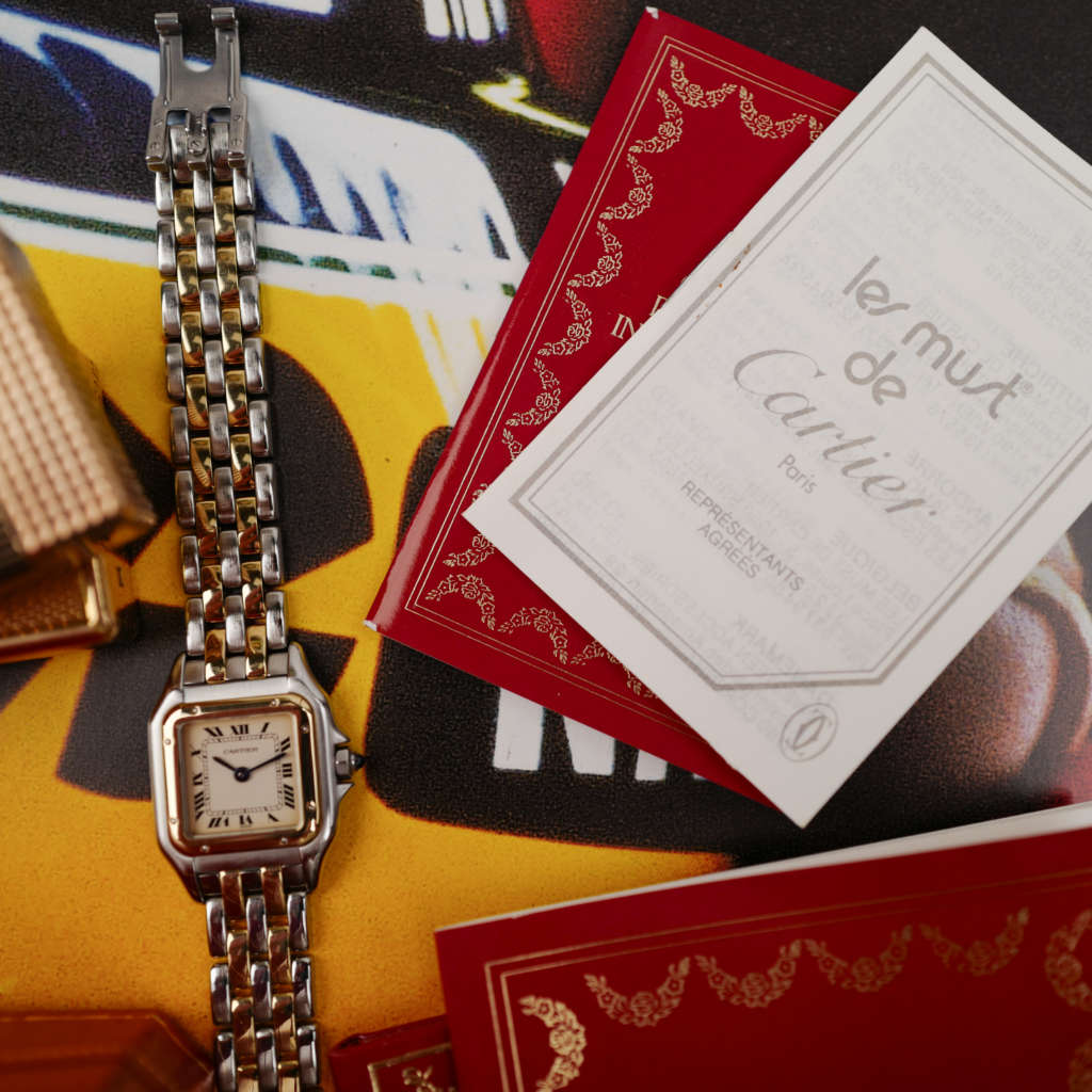 cafe noir les montres vintage cartier panthere petit modele vintage Panthere femme or et acier pour femme boite papiers 1989 full set ancienne_5 cafe noir les montres vintage cartier panthere petit modele vintage Panthere femme or et acier pour femme boite papiers 1989 full set ancienne