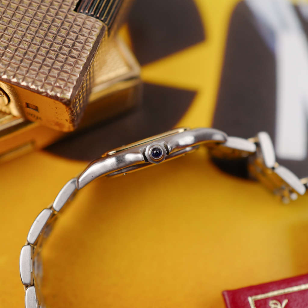 cafe noir les montres vintage cartier panthere petit modele vintage Panthere femme or et acier pour femme boite papiers 1989 full set ancienne_9