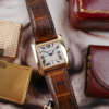 cafe noir les montres vintage cartier tank française 1840 or massif 18k carats or jaune automatique annee 2000 boucle deployante