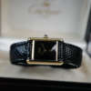 cafe noir les montres vintage horloger marseille montres cartier tank must mecanique manuelle vintage PM petit modele taille femme cadran noir laqué vintage
