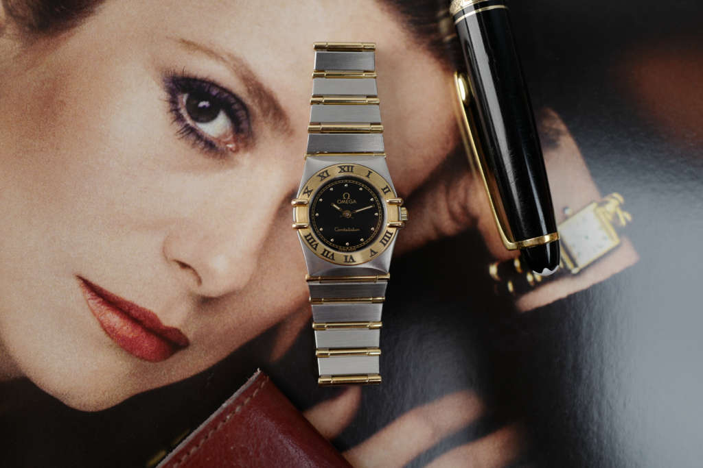 cafe noir les montres vintage marseille horloger omega constellation or acier vintage femme cadran noir