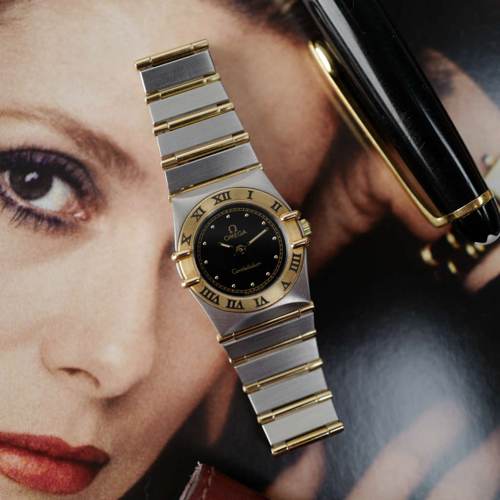 cafe noir les montres vintage marseille horloger omega constellation or acier vintage femme cadran noir_5 cafe noir les montres vintage marseille horloger omega constellation or acier vintage femme cadran noir
