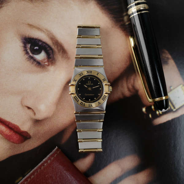 cafe noir les montres vintage marseille horloger omega constellation or acier vintage femme cadran noir