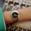 cafe noir les montres vintage omega constellation femme or acier 595 0001 795 0800 cadran noir bicolor 28 mm mini 1977