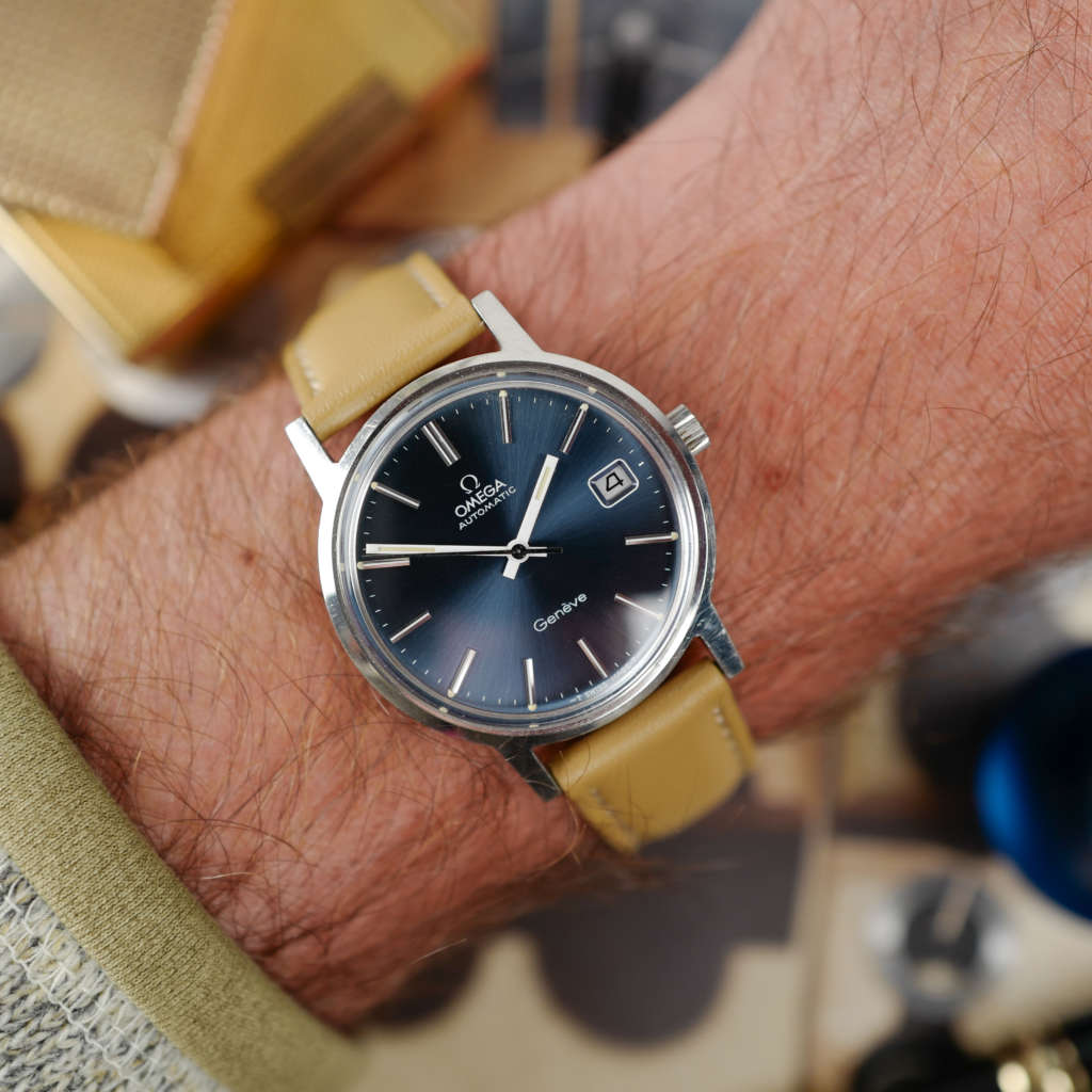 cafe noir les montres vintage omega geneve automatic rare cadran bleu 36mm 166 0163_7 cafe noir les montres vintage omega geneve automatic rare cadran bleu 36mm 166 0163