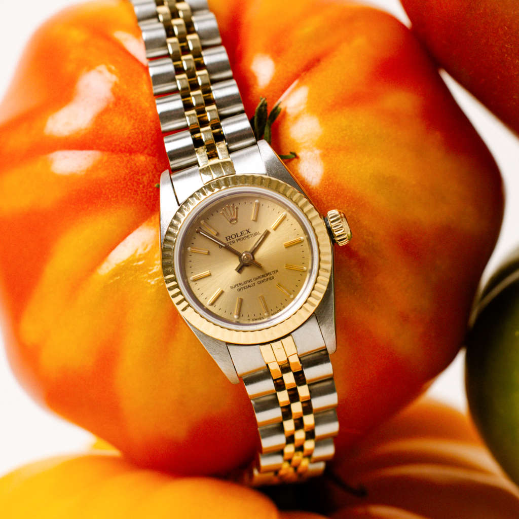 cafe noir les montres vintage rolex lady oyster perpetual ref 69173 or et acier jubiliee luette cannelee femme 1988 full set boite papier_1 cafe noir les montres vintage rolex lady oyster perpetual ref 69173 or et acier jubiliee luette cannelee femme 1988 full set boite papier