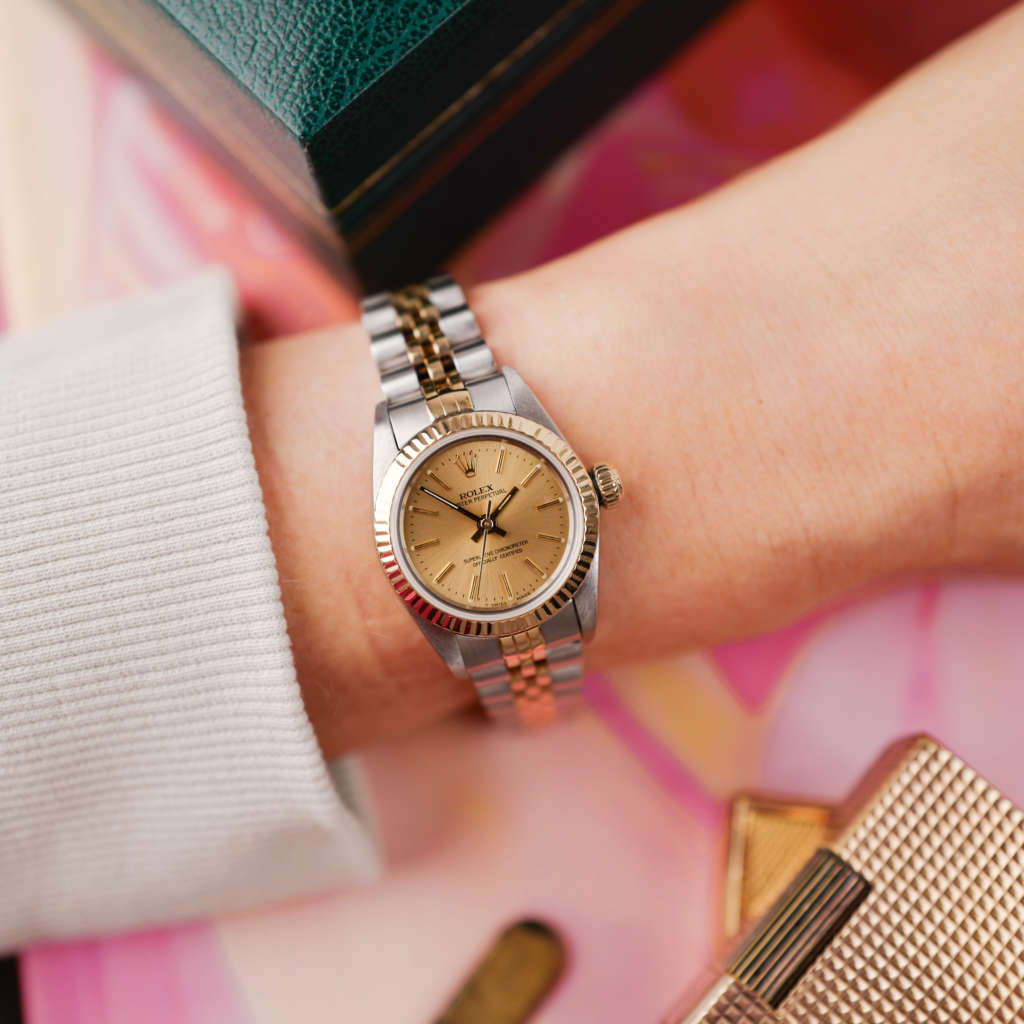 cafe noir les montres vintage rolex lady oyster perpetual ref 69173 or et acier jubiliee luette cannelee femme 1988 full set boite papier_16 cafe noir les montres vintage rolex lady oyster perpetual ref 69173 or et acier jubiliee luette cannelee femme 1988 full set boite papier